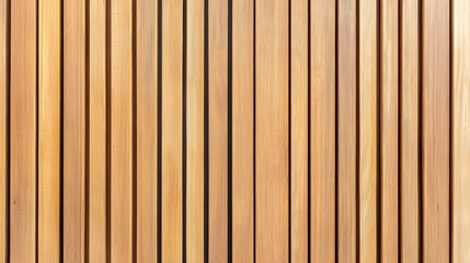 Poster - Wooden Panel Wall. Vertical Beige Pine Slats for Modern Design