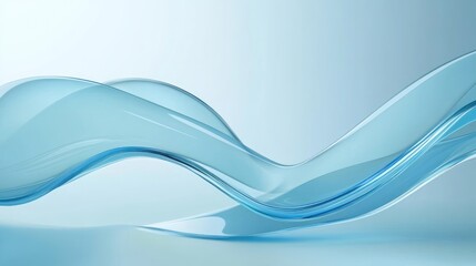 Poster - abstract blue wave background with copy space.