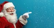 © _veiksme_ - Cheerful Santa Claus in Snowy Scene with Festive Promotions