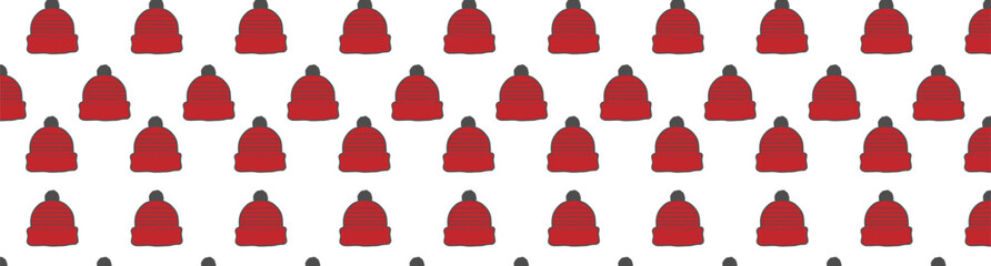 red hat pattern on transparent background,