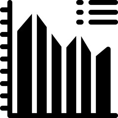 Sticker - graph, bar graph, bar chart, stats, statistics Icon