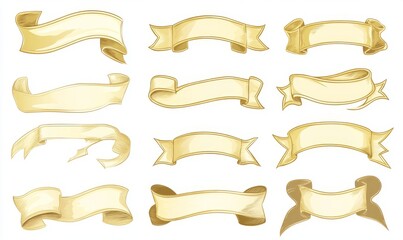 A set of gold glossy text boxes for sale or discount promotion in a 3D render.