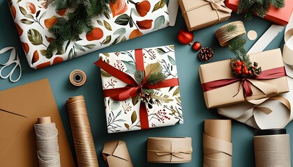 Creative gift wrap patterns for wrapping and packaging showcasing decorative designs and textures in an abstract illustration for supplies and wallpaper inspiration