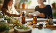 © Patrick - Patient consulting with a homeopathic practitioner, discussing natural remedies such as herbs and essential oils in a peaceful, holistic environment, highlighting alternative medicine practices.