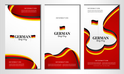 Poster - German Unity Day. Banner set. Vector Illustration.
