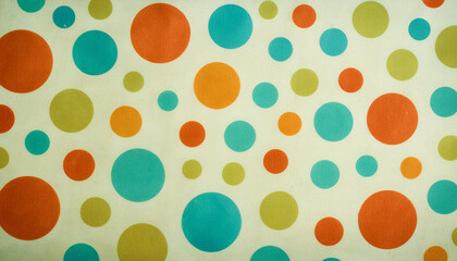 Wall Mural - Abstract Polka Dot Pattern on Vintage Paper Background