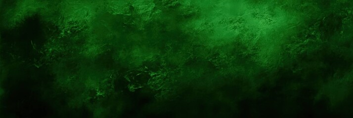 Poster - Dark Green Abstract Chaos Background