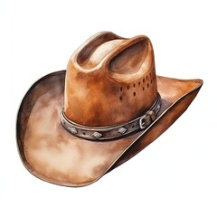 Cowboy hat on white isolated background