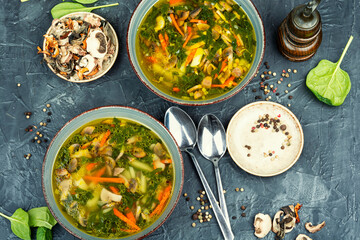 Canvas Print - Vegan protein soup.