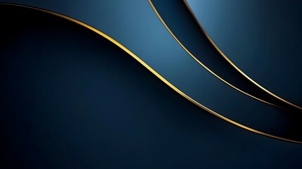 Wall Mural - Smooth Dark Wavy Abstract Gradient Background with Dynamic Curves and Lines