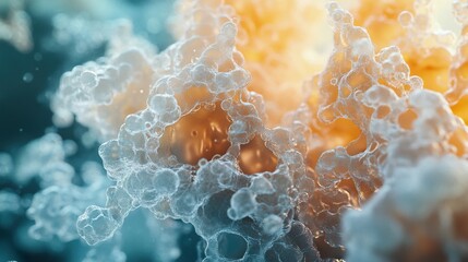 Wall Mural - abstract cellular structure: a microscopic exploration of life
