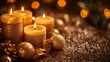© perfectlab - Festive Golden Candles and Ornaments