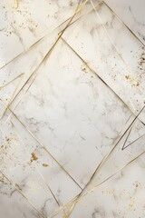 Wall Mural - Elegant Golden Frame on Marble Background