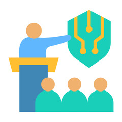 Wall Mural - Cybersecurity Training Icon