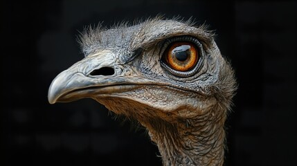 Poster - Close Up Portrait of an Ostrich's Eye