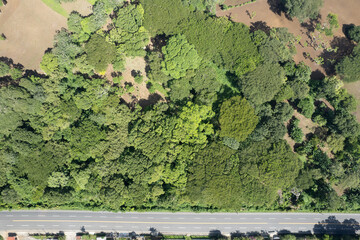 Highway asphalt road in nature  background