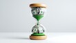 © Raitalinn - An hourglass filled with dollar bills, reminding us that time is money.
