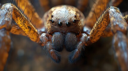 Sticker - Close-Up Macro Photography of a Spider's Face