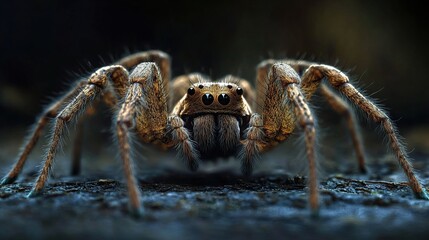 Poster - Close-Up of a Spider with Sharp Eyes