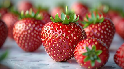 Sticker - Fresh and Ripe Strawberries