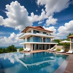 Poster - luxury hotel swimming pool