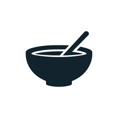 bowl and spoon logo vector illustration template design