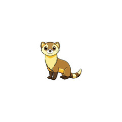 Wall Mural - Cartoon Vector Illustration of Cute Meerkat Animal
