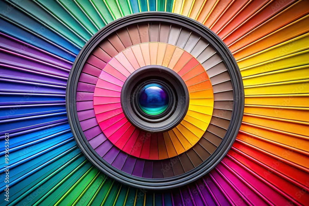 ภาพประกอบ Stock Vibrant Color Wheel Displaying All Colors in a Circular ...