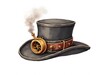 © Mahmudul - Retro steampunk style hat vector illustration isolated on white background