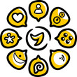 © Arife - social media network icons facebook, instagram, twitter x, tiktok, linkedin, snapchat, pinterest,