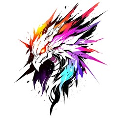 Canvas Print - Abstract Dragon Illustration