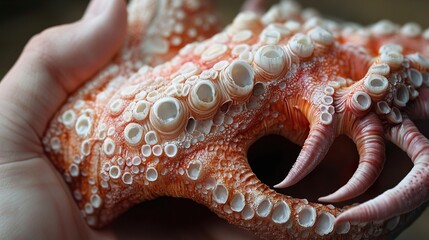 Wall Mural - Close-Up of an Octopus Tentacle with Suckers