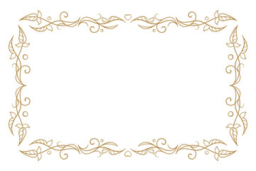 Wall Mural - Beautifully stylish gold themed floral border for a variety of design projects