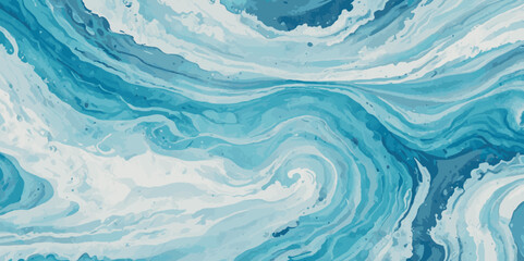 Sticker - Vector abstract soft blue and silver print sea water and ocean marble texture background.