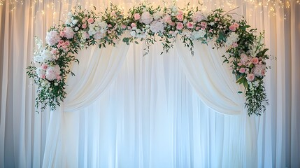 Whimsical Wedding Arch Backdrop for Festive Photo Booth Fun