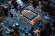 © chanidapa - Computer processor close-up, showing the intricate details and metallic texture of the hardware