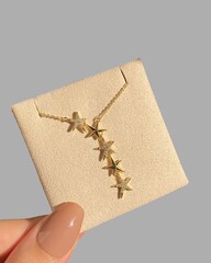 Solid gold necklace in jewelry store and gold with light background _ gold necklace 