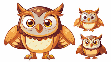 Brown owl stock illustration