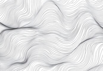 a wavy lines pattern background. Monochrome line art texture with a gray color.
