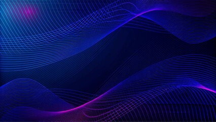 Wall Mural - purple violet green and blue vector abstract line modern tech on a neon background. modern smooth wa