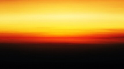 Poster - Warm Sunset Gradient with Orange, Yellow, and Black Tones