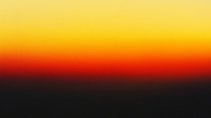 Poster - Warm Sunset Gradient with Orange, Yellow, and Black Tones