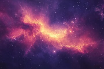 Wall Mural - A Swirling Nebula with Stars and Galactic Dust