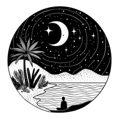 Wall Mural - png surreal aesthetic beach logo art outdoors person.