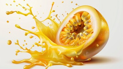 Wall Mural - Passion Fruit Splash