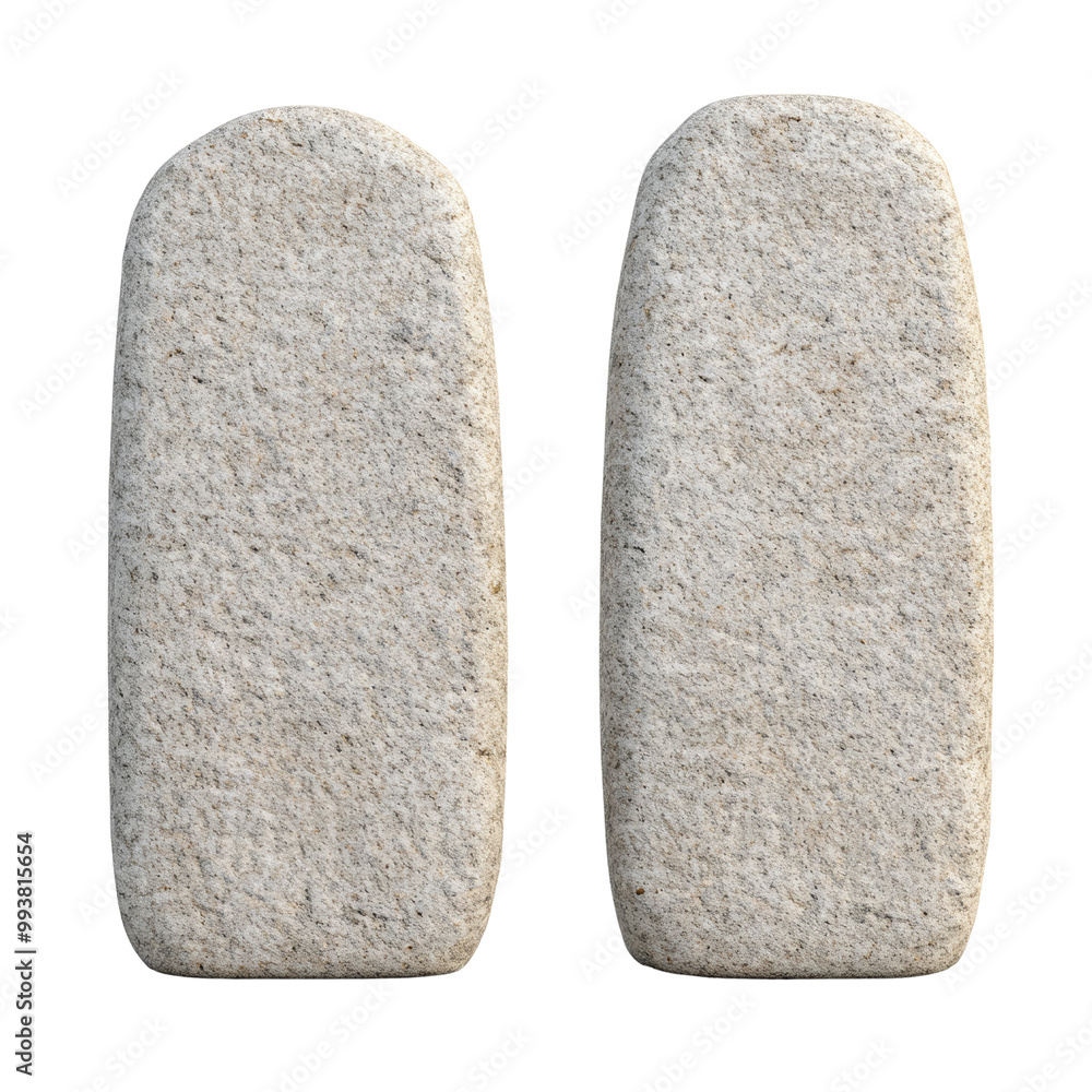 Line Drawingsof Two Stone Tablets Two stone tablet mockups on a white isolated background. PNG ...