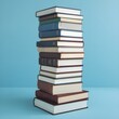 © Daniel - Stack of Books on Blue Background