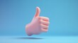 © hakim - 3D Thumbs Up on Blue Background