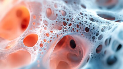 Wall Mural - abstract foam texture: a microscopic journey