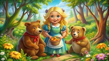 Goldilocks And Three Bears Free Stock Photo - Public Domain Pictures